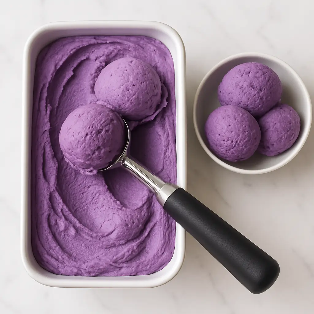 2-Ingredient Ube Ice Cream