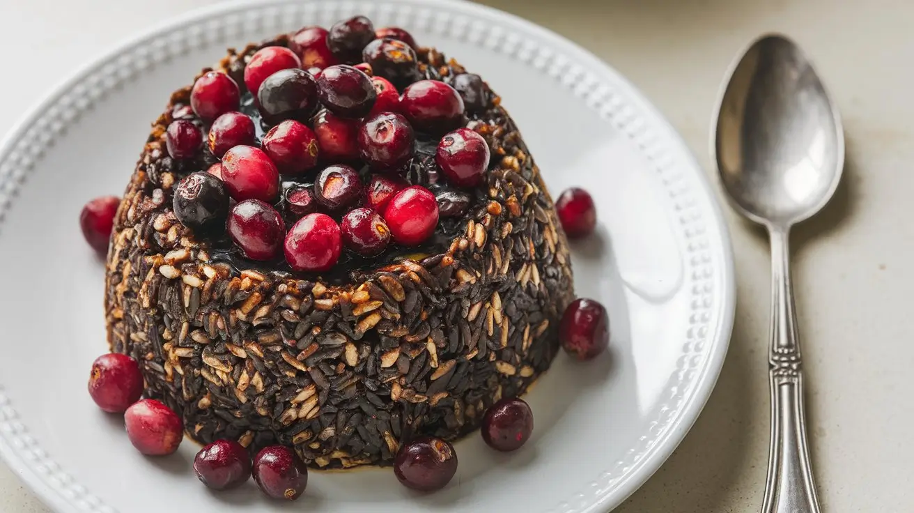 Black Rice Halwa with Cranberries